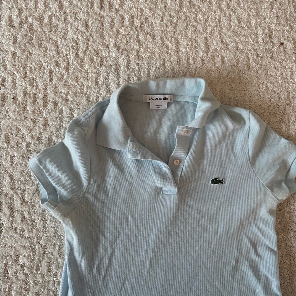 Light blue collared Lacoste T